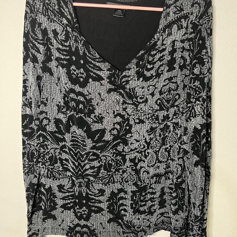 Kiara Charcoal and Ebony Blouse